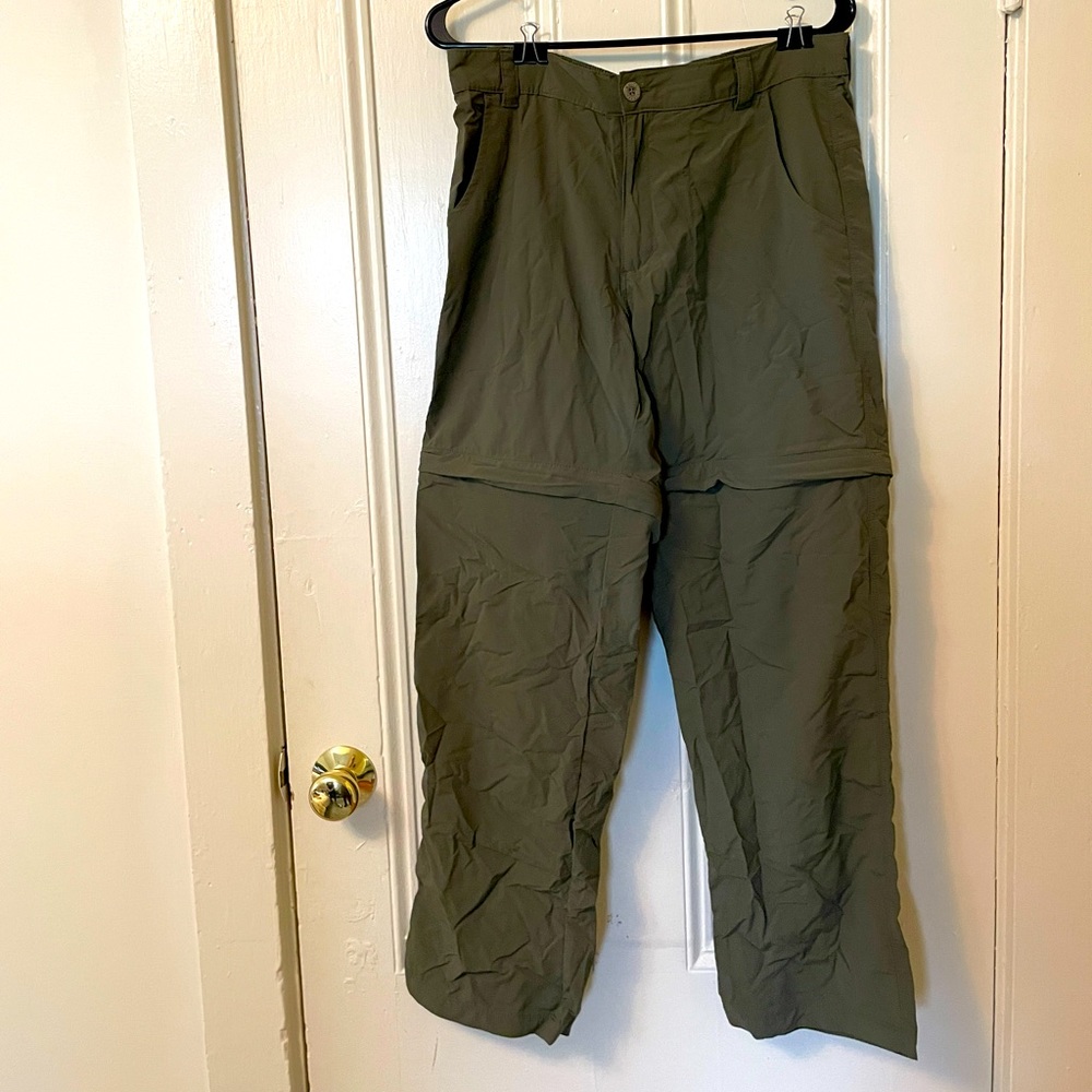 Olive zip-off hiking pants